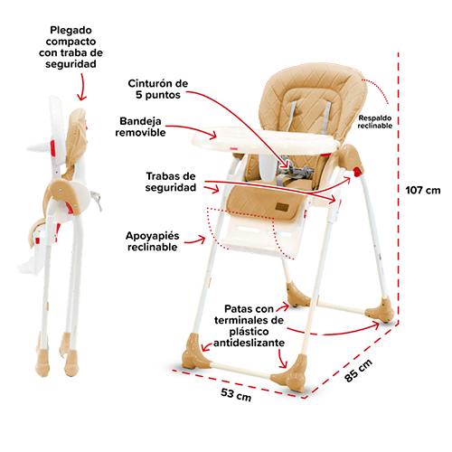 Silla de Comer Plegable Bebesit