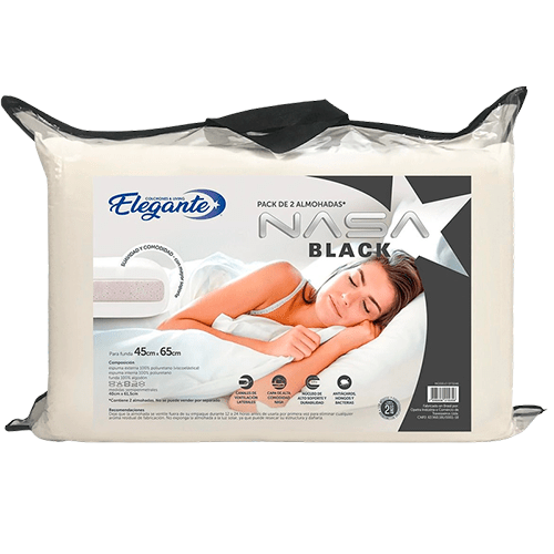EL-NB-002-XX Almohada Nasa Black Pack X2