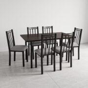 Juego de Mesa 150X80 + 6 Sillas 2 Pulgadas