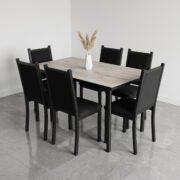 Juego de Mesa 150X80 + 6 Sillas Respaldo Completo