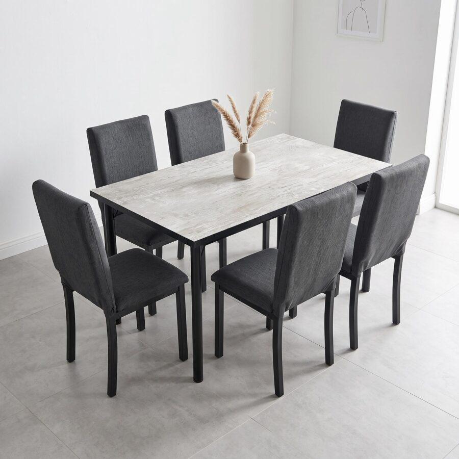 Juego de Mesa 150X80 + 6 Sillas Confort