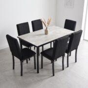Juego de Mesa 150X80 + 6 Sillas Confort