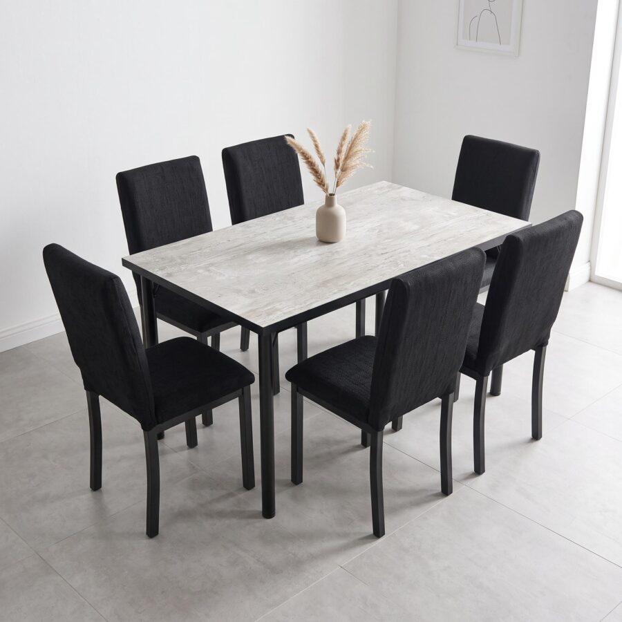 Juego de Mesa 150X80 + 6 Sillas Confort