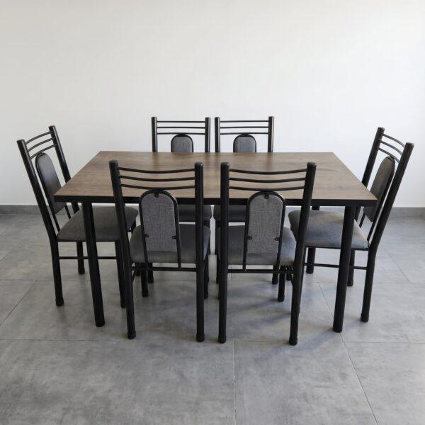 AD-JC-016-DA - 1 Juego de Mesa 150X80 + 6 Sillas Dana