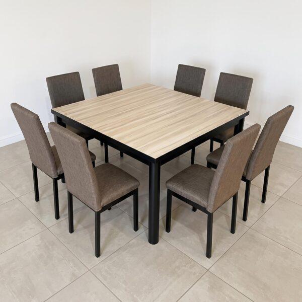 AD-JC-148-XC - 1 Juego de Mesa 140X140 3¨ + 8 Sillas Confort