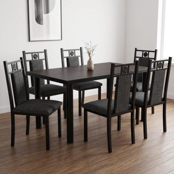 AD-JC-156-SF - 1 Juego de Mesa 150X80 + 6 Sillas Flor