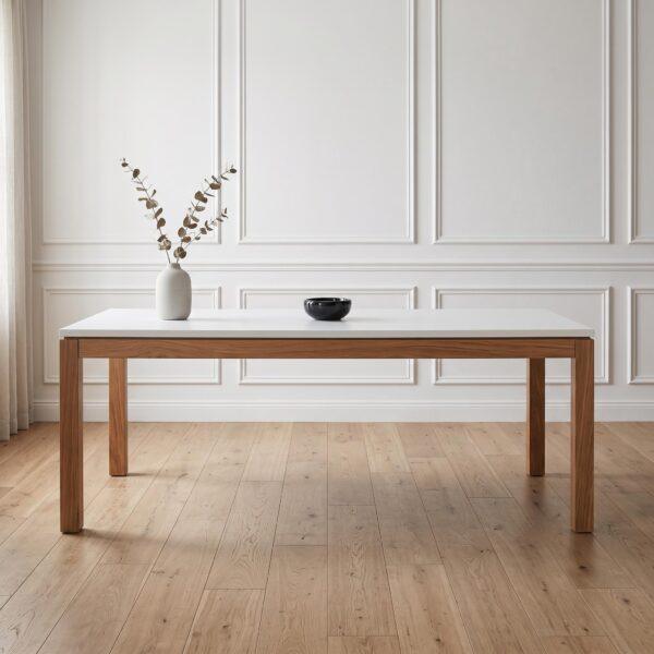 DE-ME-016-MB - 1 Mesa Moderna 210X100 Miel Blanco