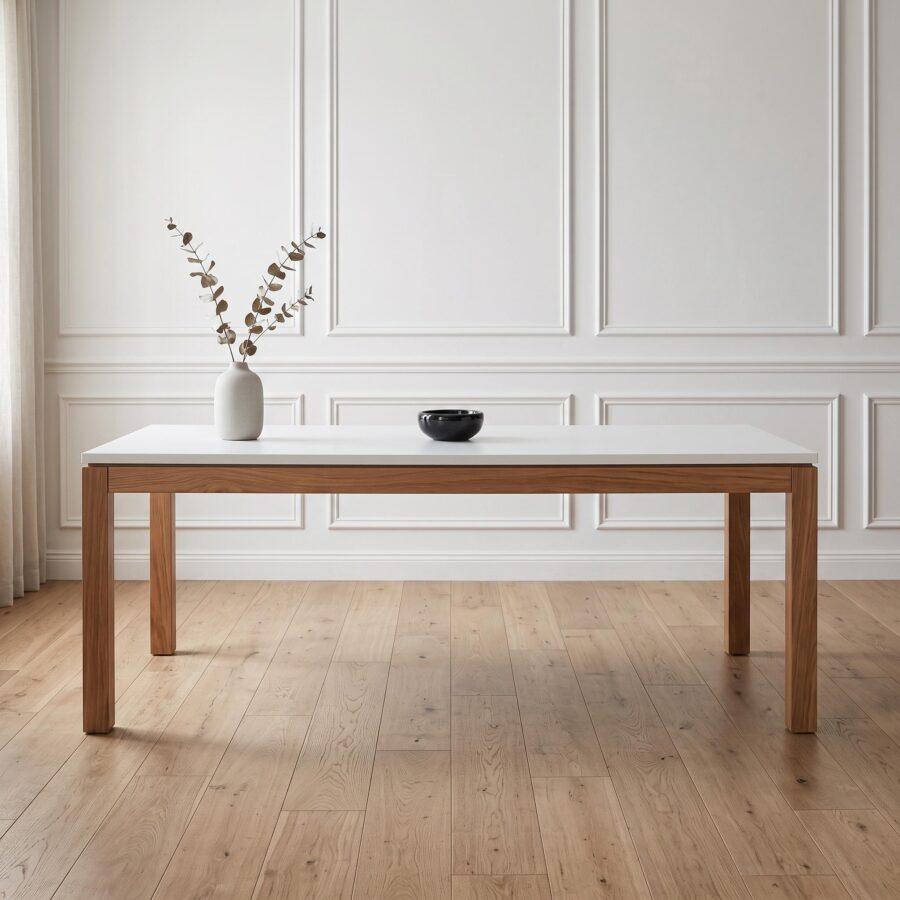 DE-ME-016-MB - 1 Mesa Moderna 210X100 Miel Blanco