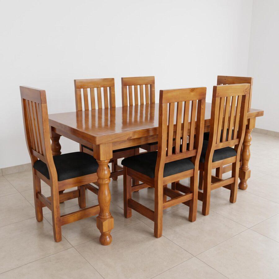 Juego de Mesa 160X90 + 6 Sillas Rejilla