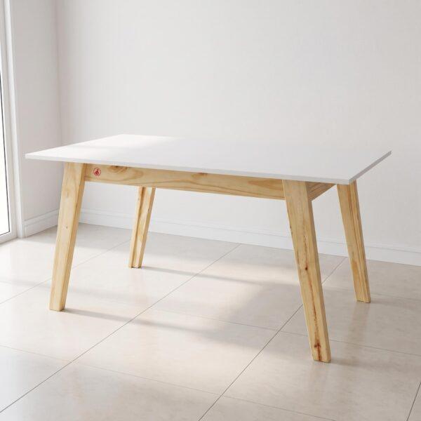 LO-ME-148-XB - 1 Mesa Nordica Blanca 140X80 Patas Nordica