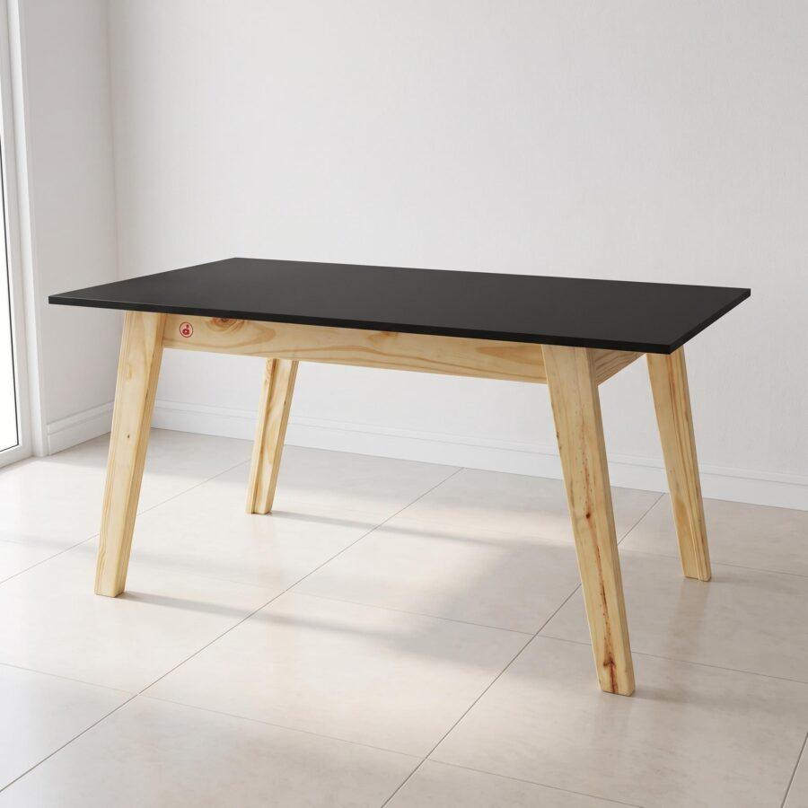 Mesa Nordica Negra 140X80 Patas Nordica