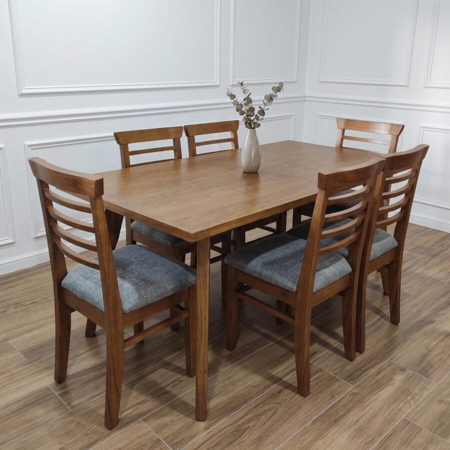 Juego de Mesa Emilia 180X90 + 6 Sillas Emilia