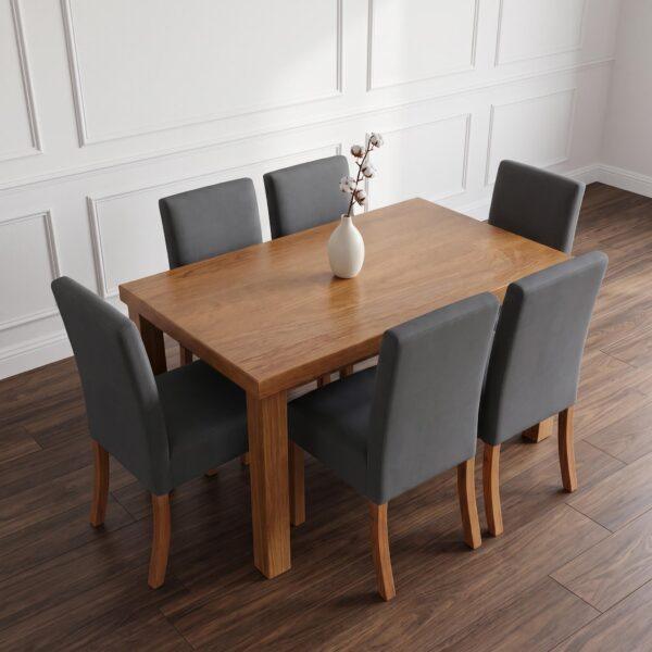 Juego de Mesa 160X90 3¨ + 6 Sillas Funda