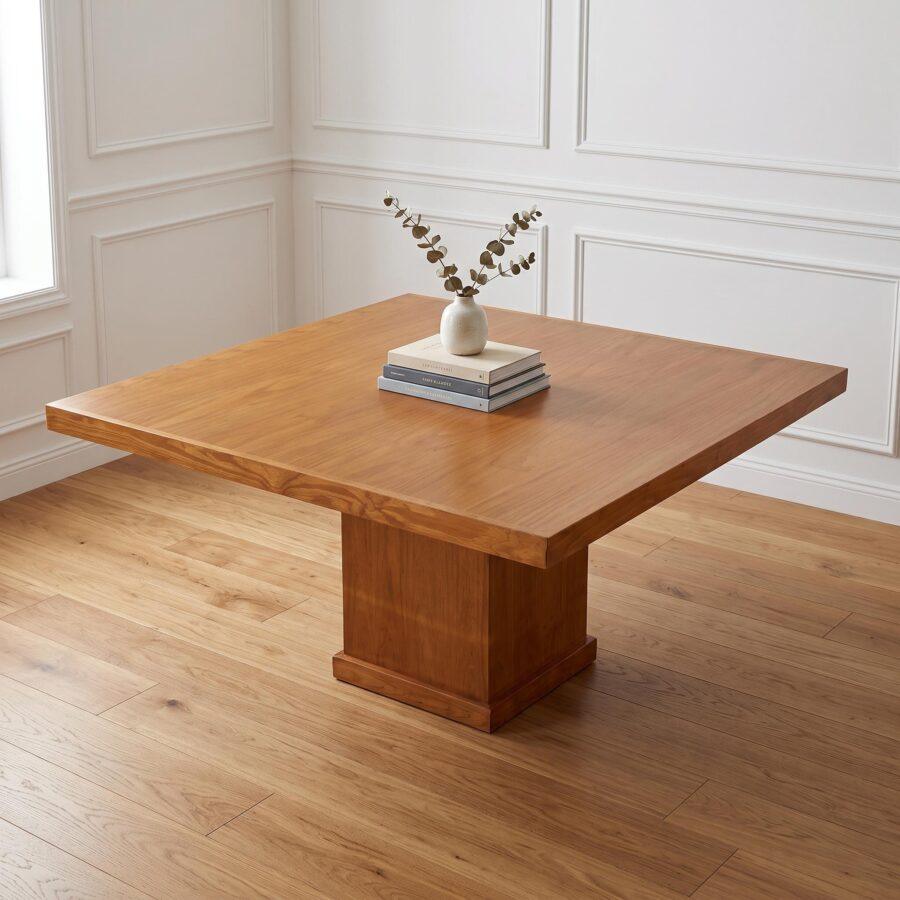 Mesa 140X140 Base Torre Laqueada