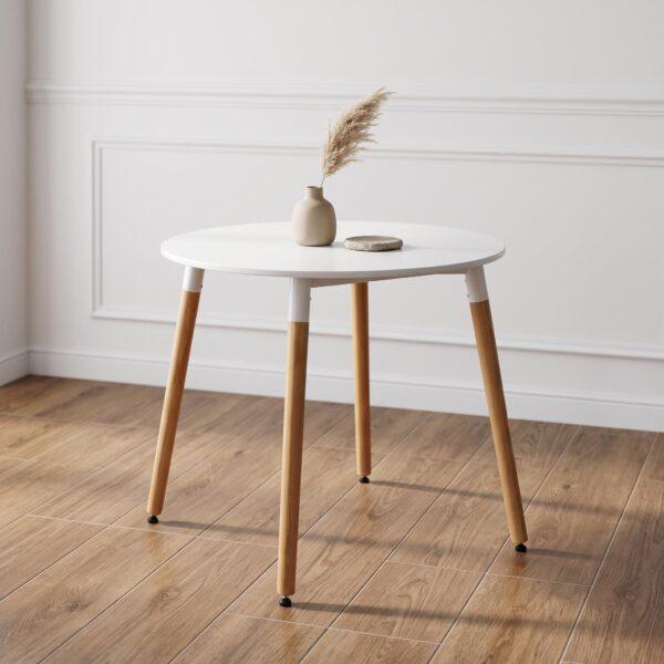 Mesa 90 Eames Redonda Blanca