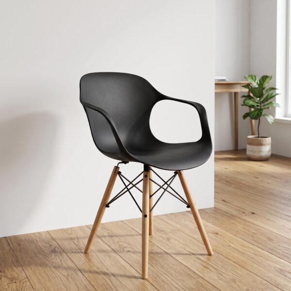 UN-SI-EA2-XN - 1 Sillon Eames Negro por Unidad