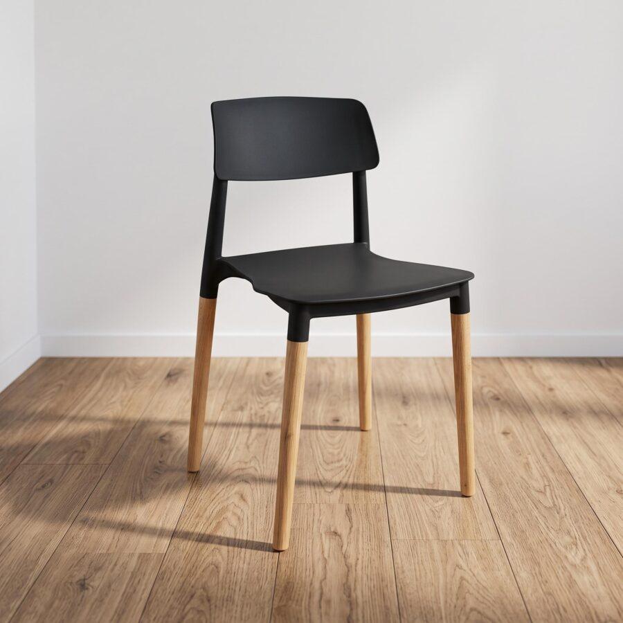 Silla Milan Negro por Unidad