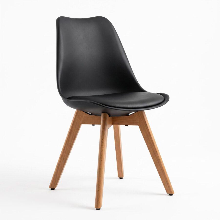 UN-SI-TUL-XN - 1 Set X4 Sillas Tulip Negro
