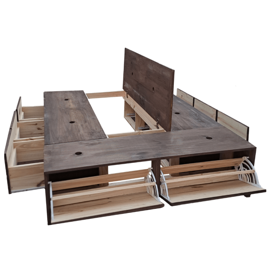 Cama Box 2 Plazas y Media 140X190X41