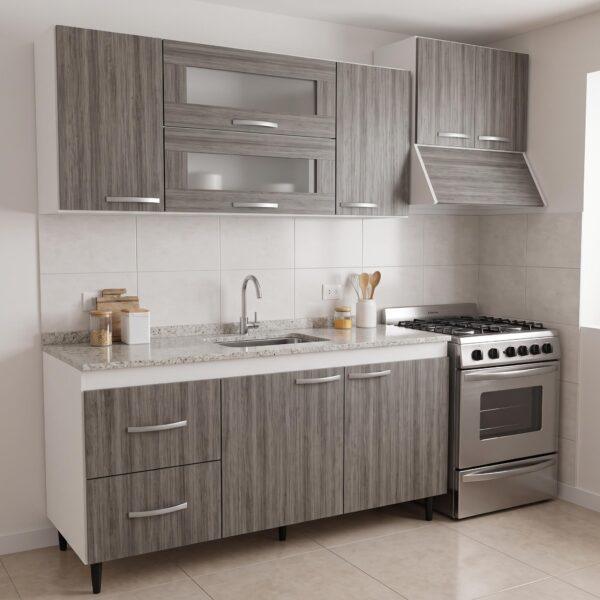 AG-JC-140-NG - 1 Amoblamiento de Cocina 140 Melamina