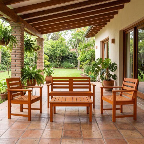 41/42/43 Conjunto Exterior Pino Laqueado