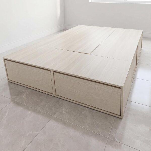 PO-CB-140-XA - 1 Box con Cajon y Zapatero 2 Plazas y Media 140X190