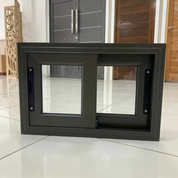 AB-VV-640-PB - 1 Ventana Aluminio Premium Color Bronce 60X40