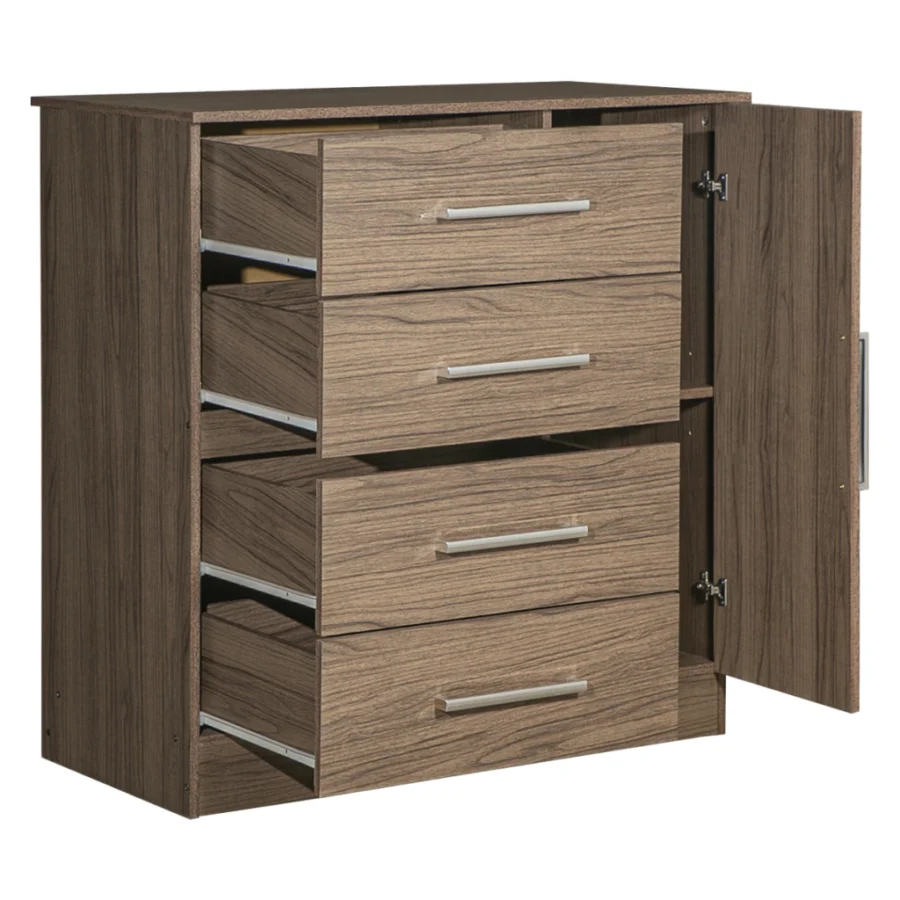 Comoda 1 Puerta 4 Cajones