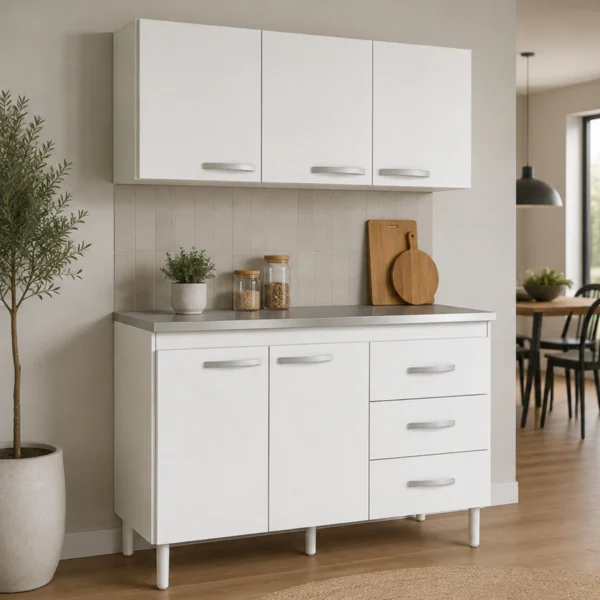 MA-JC-120-BM - 1 Amoblamiento de Cocina 120 Melamina