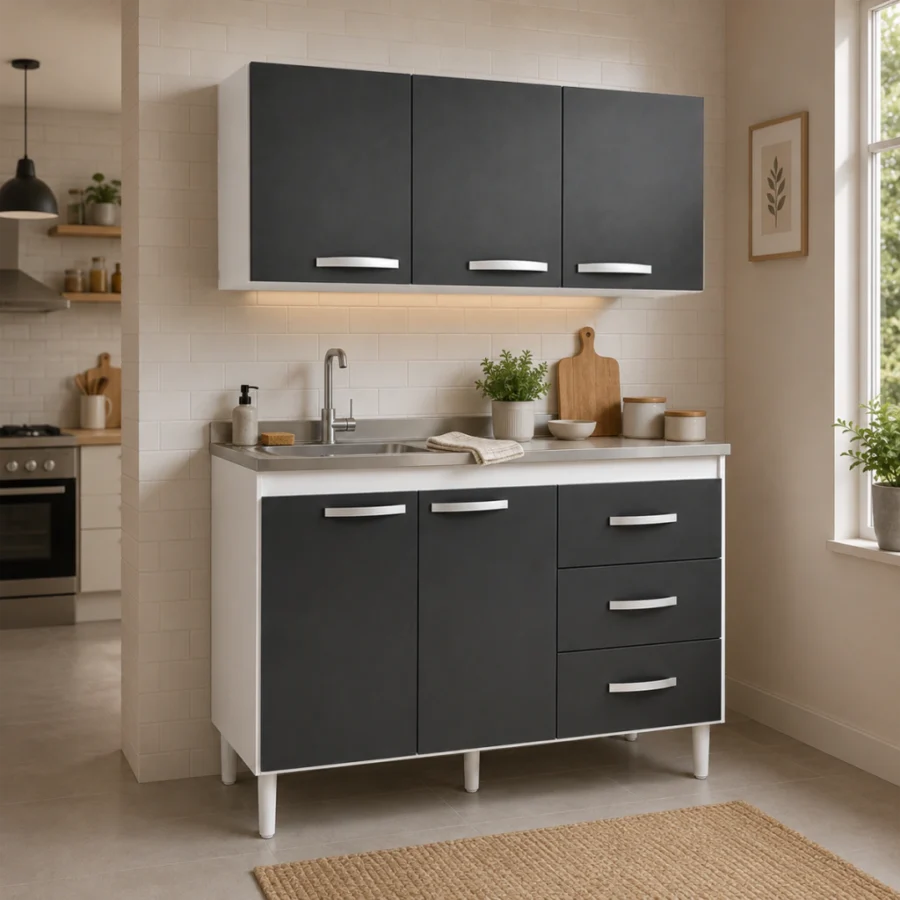 Amoblamiento de Cocina 140 Melamina