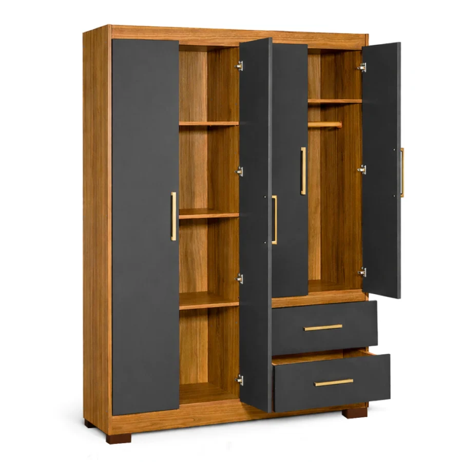 Ropero 4 Puertas 2 Cajones