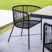 Silla Roma Tejido Negro
