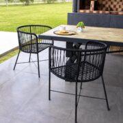 Silla Roma Tejido Negro