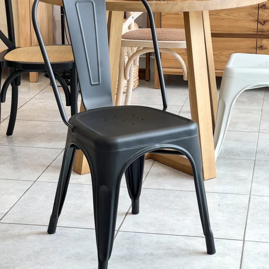 Silla Tolix Metal Negra X6
